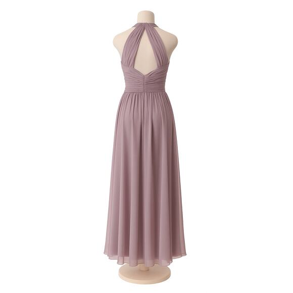 Fairy classic Kennedy Blue Mauve Chiffon Bridesmaid Dress – Size Small – Halter - Picture 2 of 4